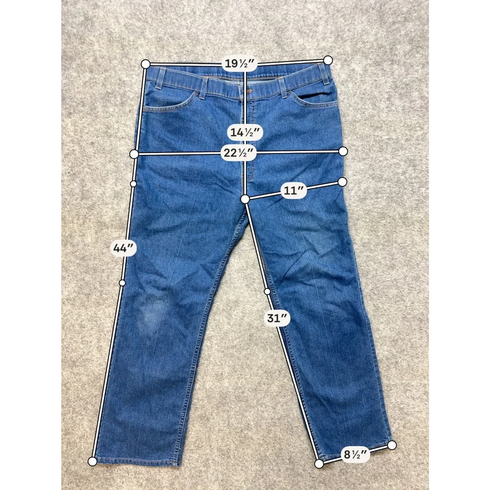 Vintage Levis Action Jeans Mens 42x30 Orange Tab Made in USA 90s Blue 4156B